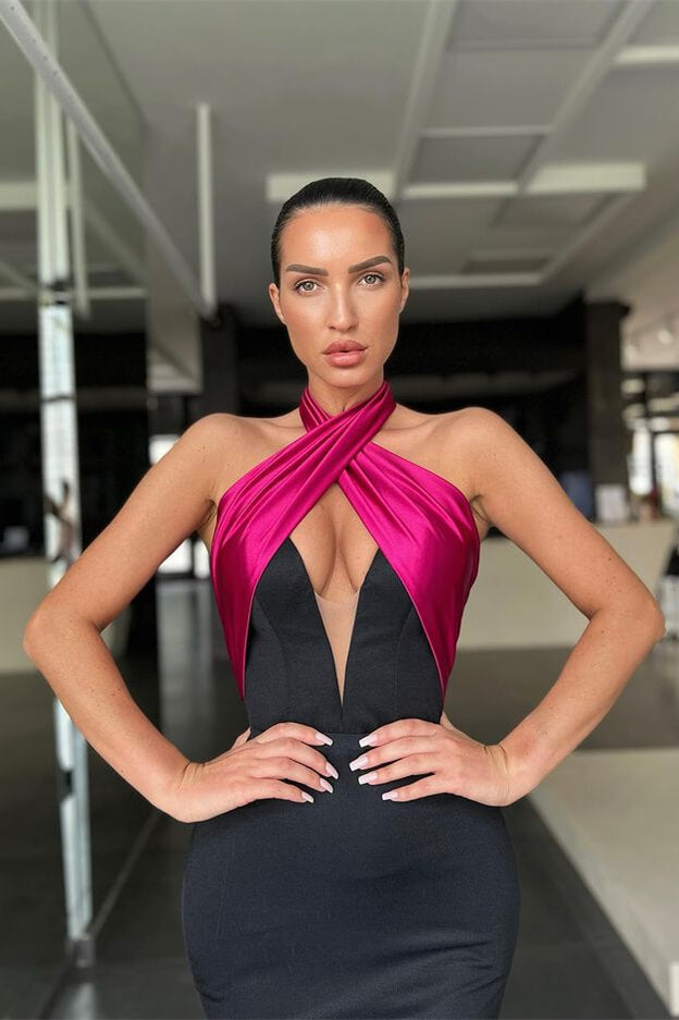 Sleeveless Gorgeous Halter Mermaid Evening Dress Long, On Sale | Ballbella