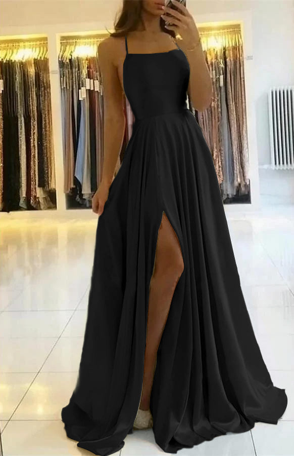 Spaghetti-Strap Split Prom Dress | Ballbella