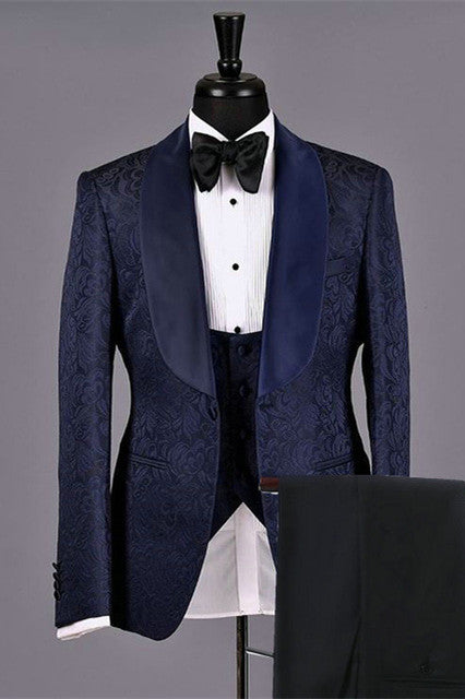 Dark Navy Lukas Bespoke Wedding Suits for Men