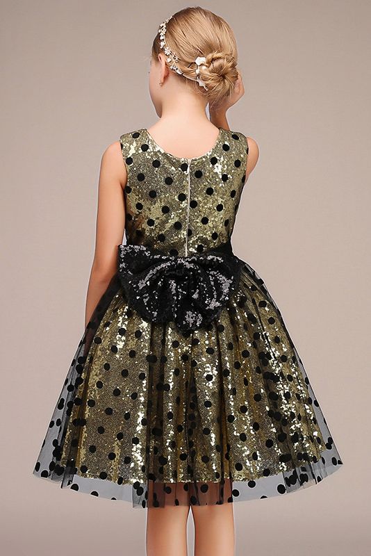 Beautiful Sleeveless Jewel Flower Girl Dress with Tulle and Sequins