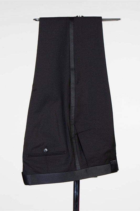 Douglas Men Suits - Simple Black Lapel Shawl for Weddings