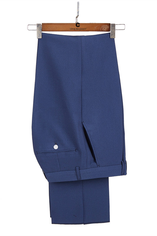 Dark Blue Groomsmen Outfits With Peaked Lapels For Sale