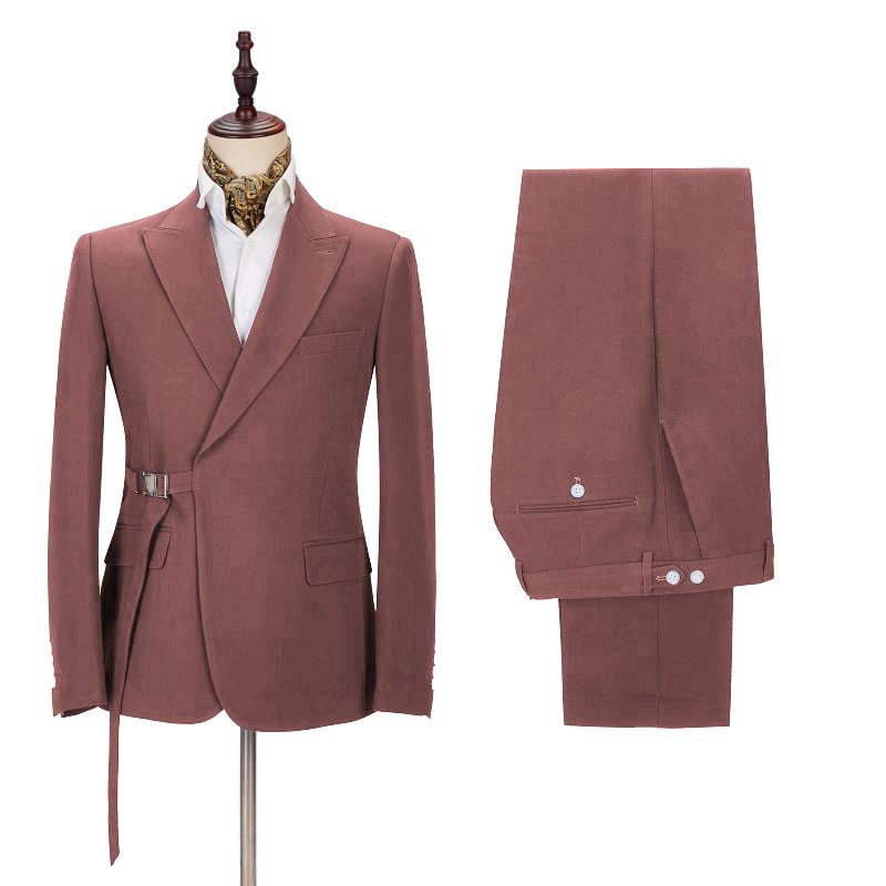 Stylish Peaked Lapel Groom & Groomsmen Suits 2 Piece Set