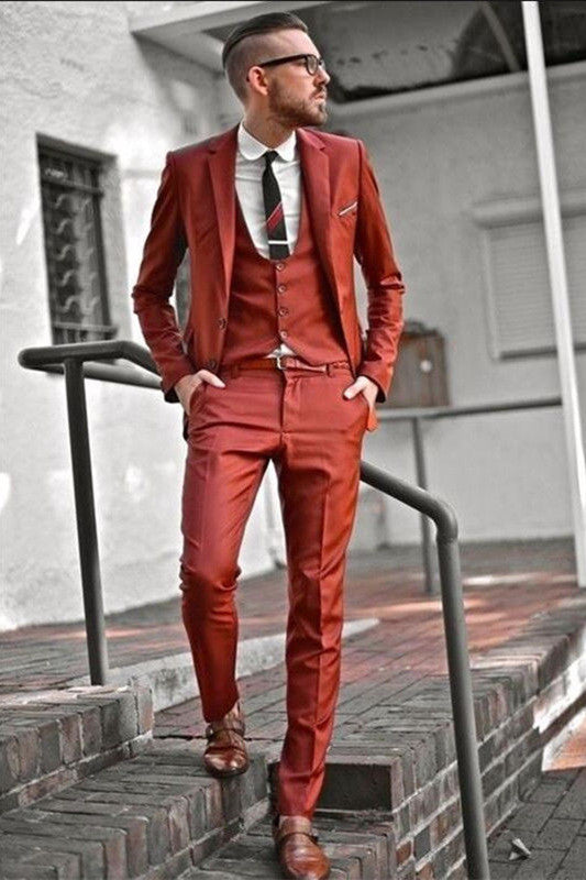 New Arrive Three Piece Notched Lapel Prom Attire for Guys 2022
