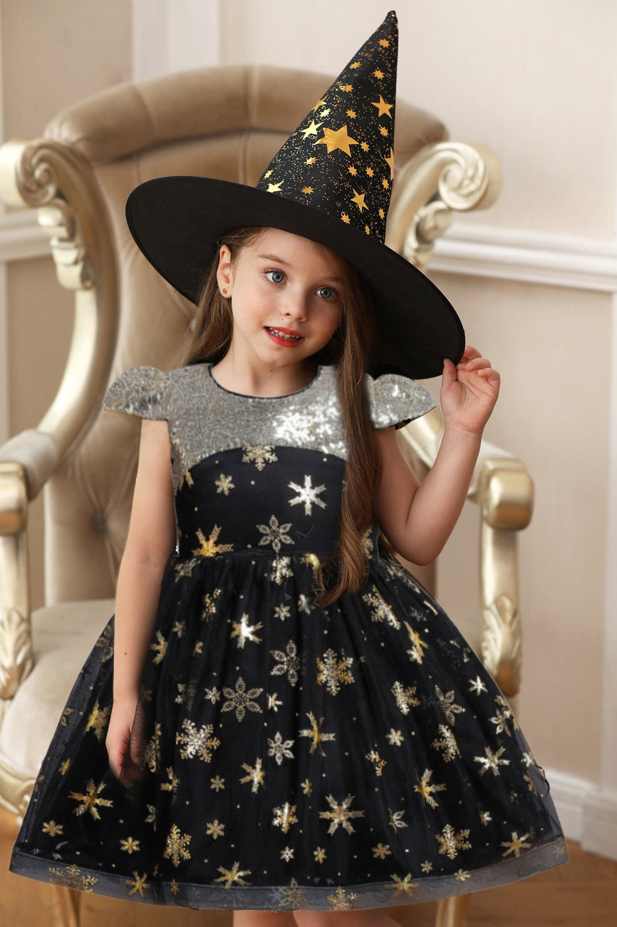 Short Red A-line Glitter Flower Girls Dress with Tulle Appliques