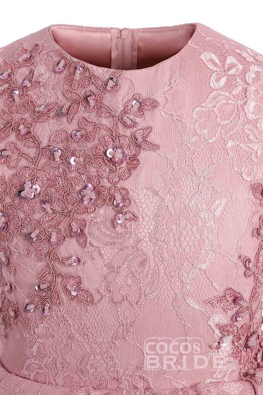 Pretty Pink Scoop Neck Sleeveless Ball Gown Flower Girls Dress