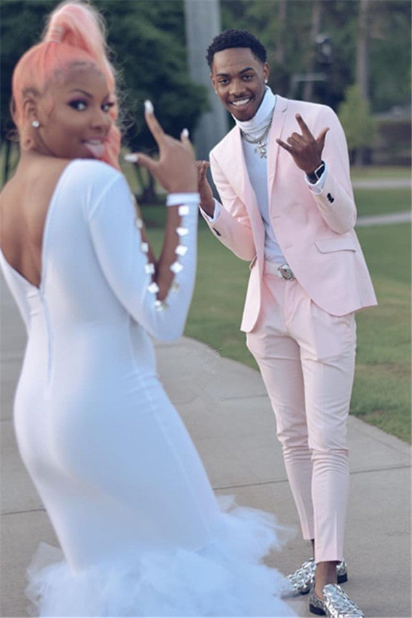 Best Fitted Pink Bespoke Wedding Suits for Groom 2022