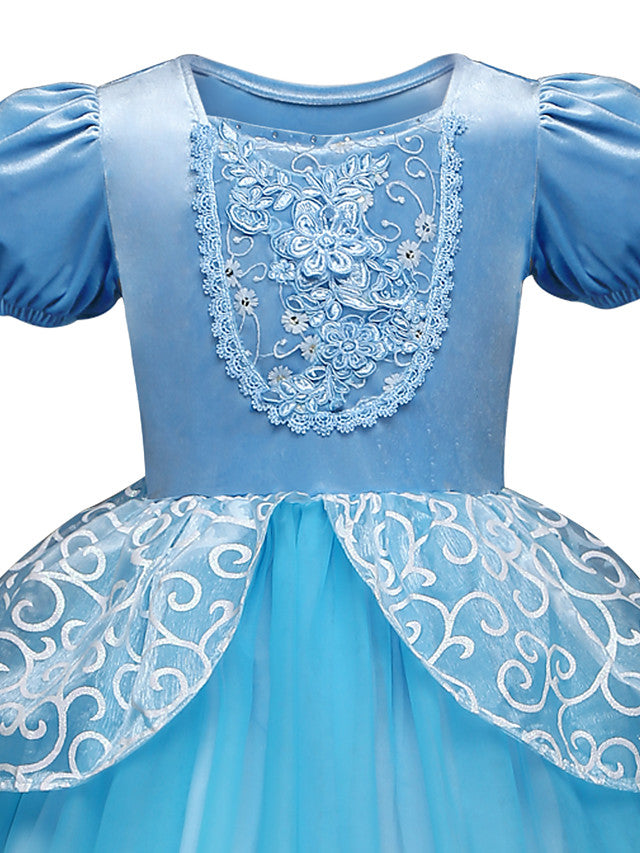 Long Sleeve Jewel Neck Flower Girl Dresses Tulle With Tier Appliques