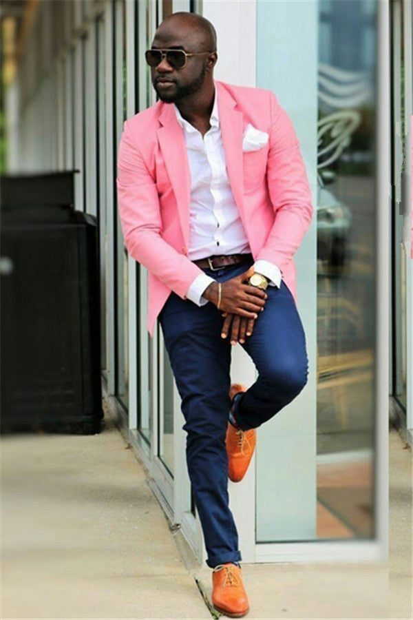 Shining Candy Pink Groom & Groomsmen Suits - 2 Pieces