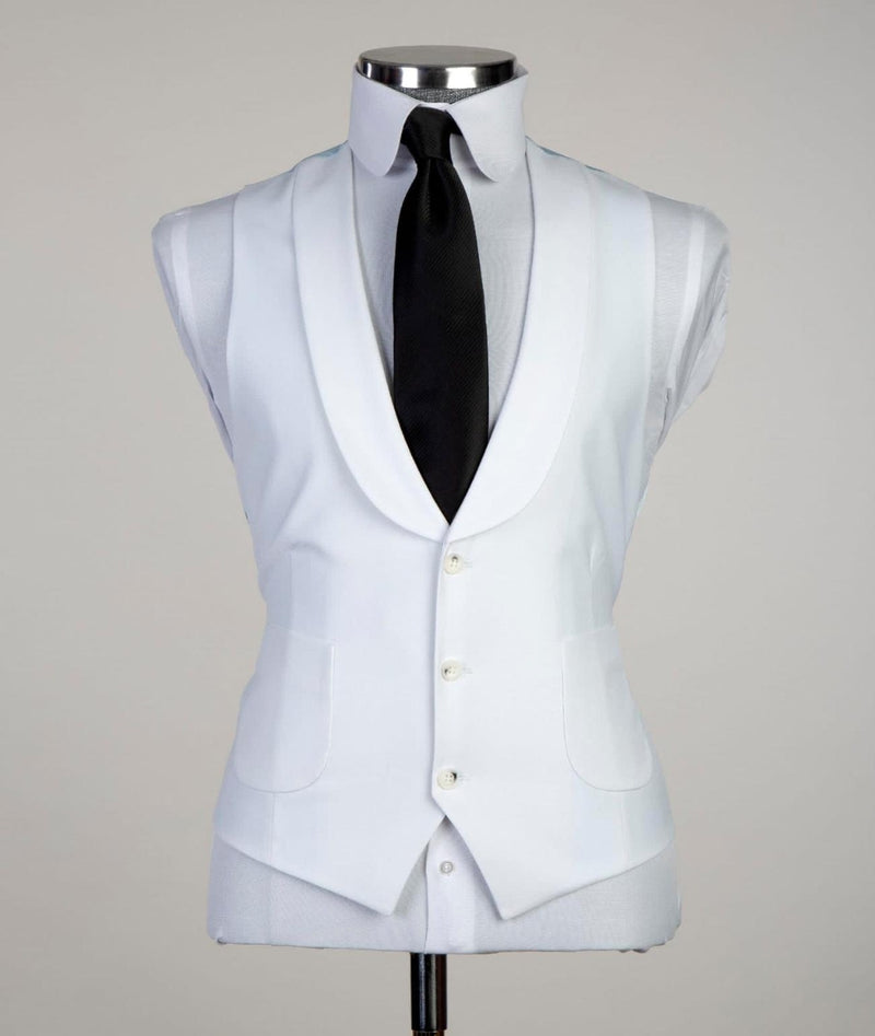 White Peaked Lapel Men Suit - Desmond Newest Business Style