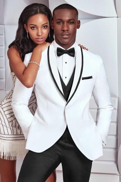 Latest White Suits for Wedding Tuxedos - Bespoke Men Suits with One Button