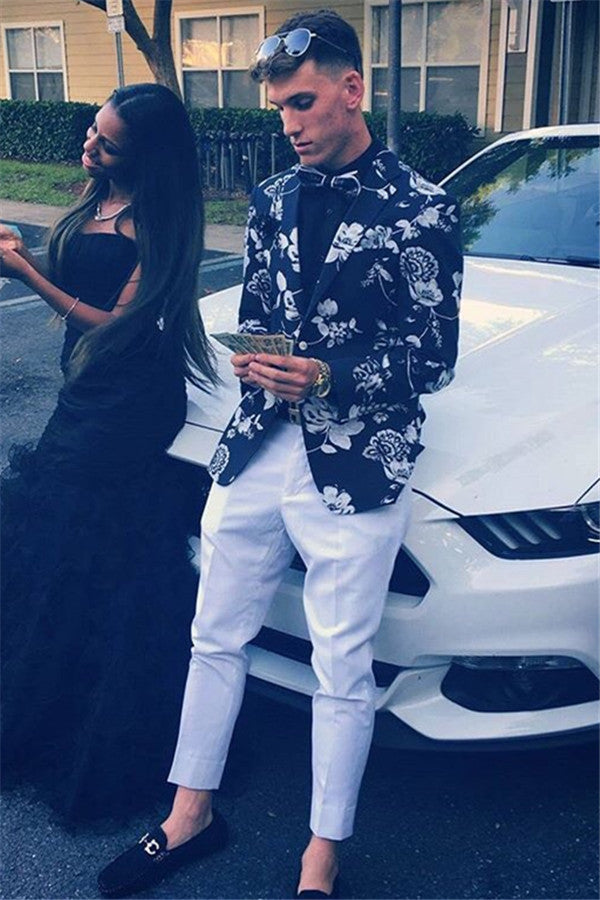 Stylish 2 Piece Summer Wedding Suit with Notch Lapel
