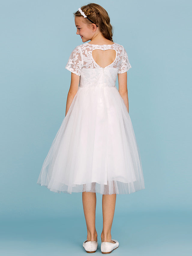 Adorable Princess A-Line Knee Length Lace Tulle Dress