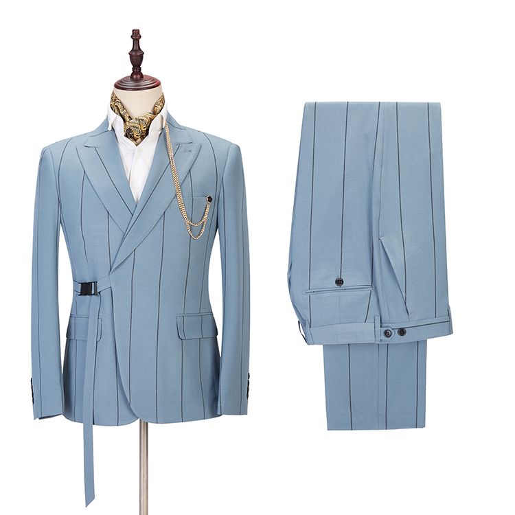 Sale on Men's Wearhouse Striped Peaked Lapel Wedding Suits