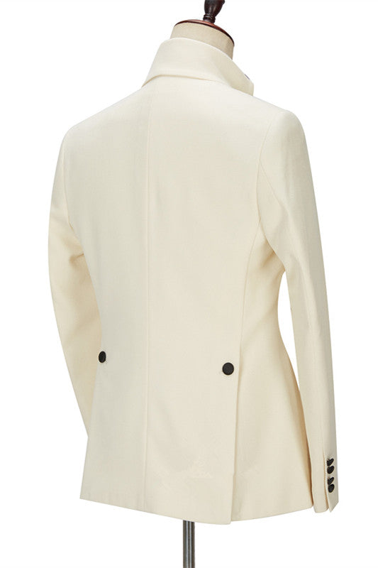One-Button Handsome White Wedding Suits for Men from Wearhouse