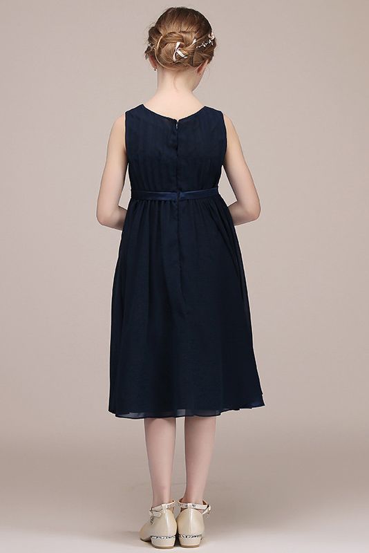 Beautiful Black Jewel Sleeveless Flower Girl Dress in Tulle