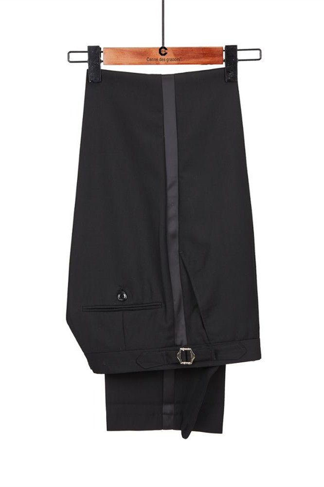 Gorgeous Prom Outfit for Guys - Black Peaked Lapel Casual Look
