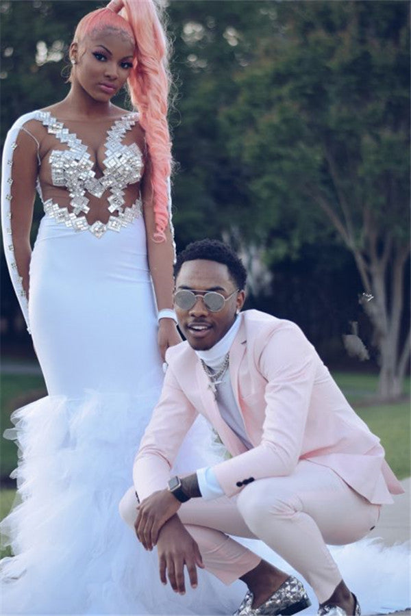 Best Fitted Pink Bespoke Wedding Suits for Groom 2022