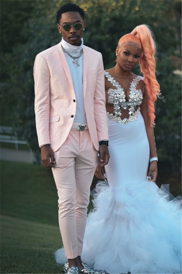 Best Fitted Pink Bespoke Wedding Suits for Groom 2022