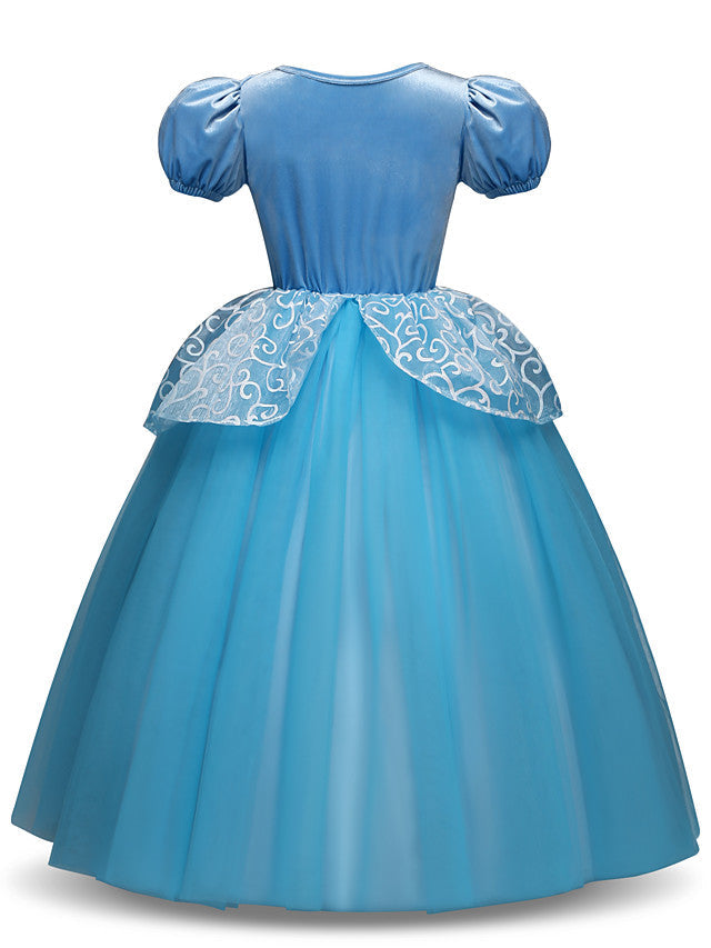 Long Sleeve Jewel Neck Flower Girl Dresses Tulle With Tier Appliques