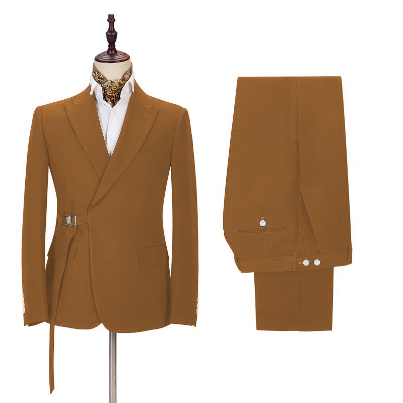 David Stylish 2022 Two-Piece Prom Attire for Guys with Peaked Lapel