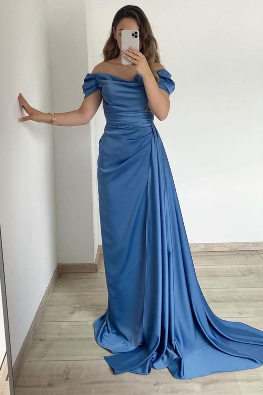 Mermaid Strapless Prom Dress with Ruffles - Off-The-Shoulder Style Online