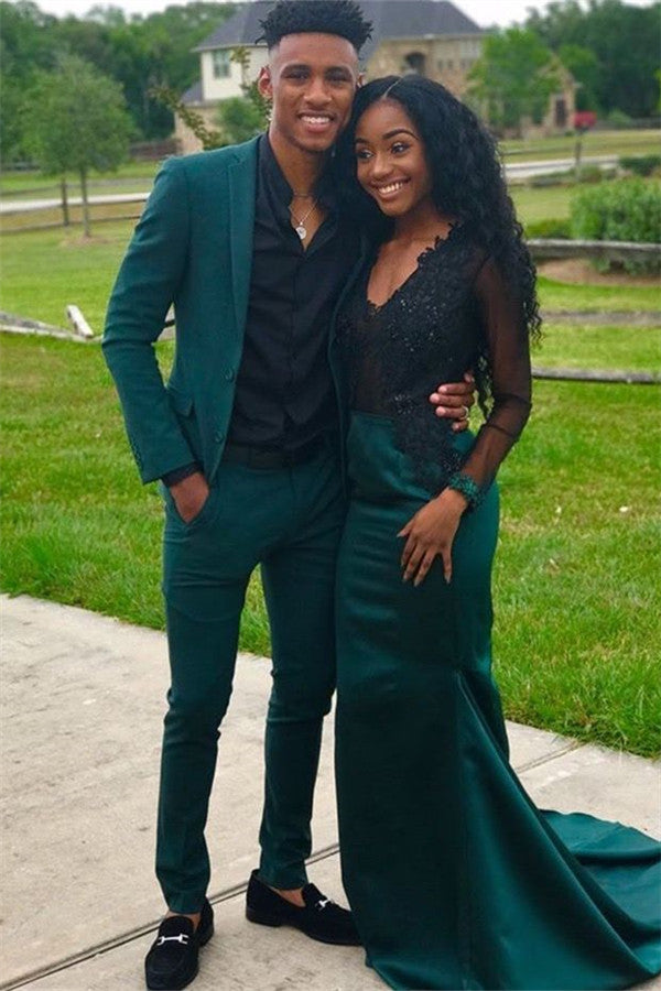 New Arrive 2-Piece Dark Green Dinner Suit for Men with Notch Lapel