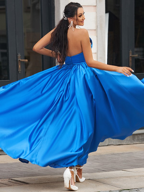 Modern V-Neck Long Elegant Evening Dresses - Royal Blue