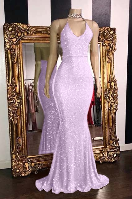 Red Sleeveless Mermaid Prom Dress with Sequins | Ballbella