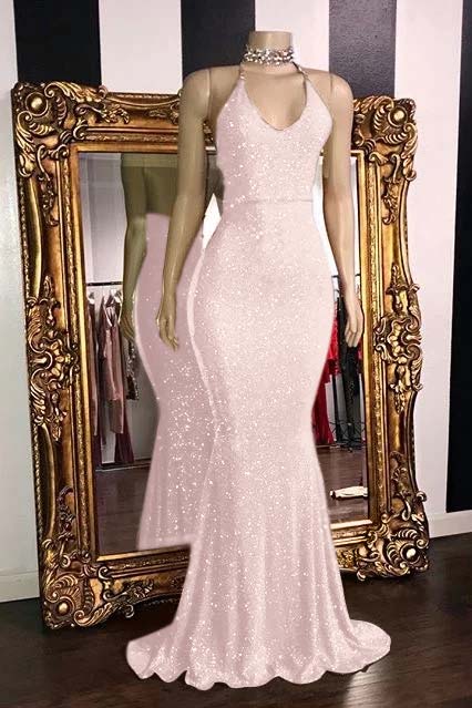 Red Sleeveless Mermaid Prom Dress with Sequins | Ballbella