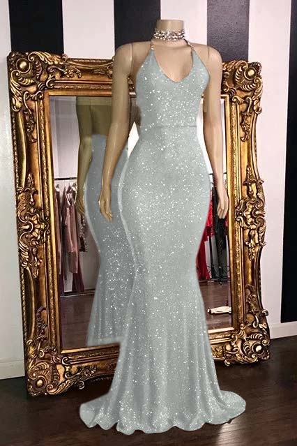 Red Sleeveless Mermaid Prom Dress with Sequins | Ballbella