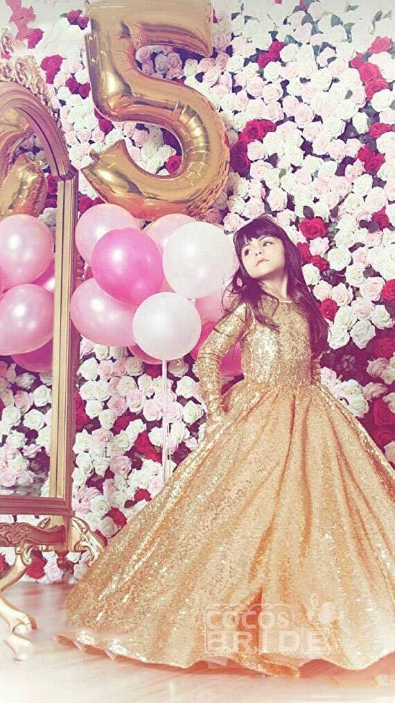 Glamorous Golden Scoop Neck Princess Dress