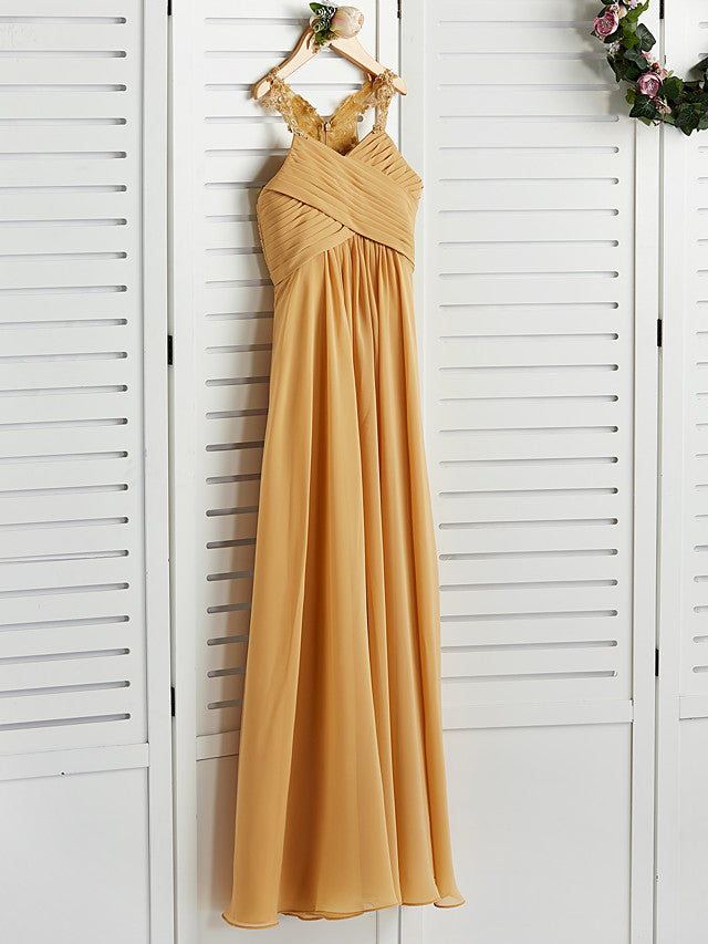 A-Line Halter Neck Flower Girl Dress with Chiffon and Appliques