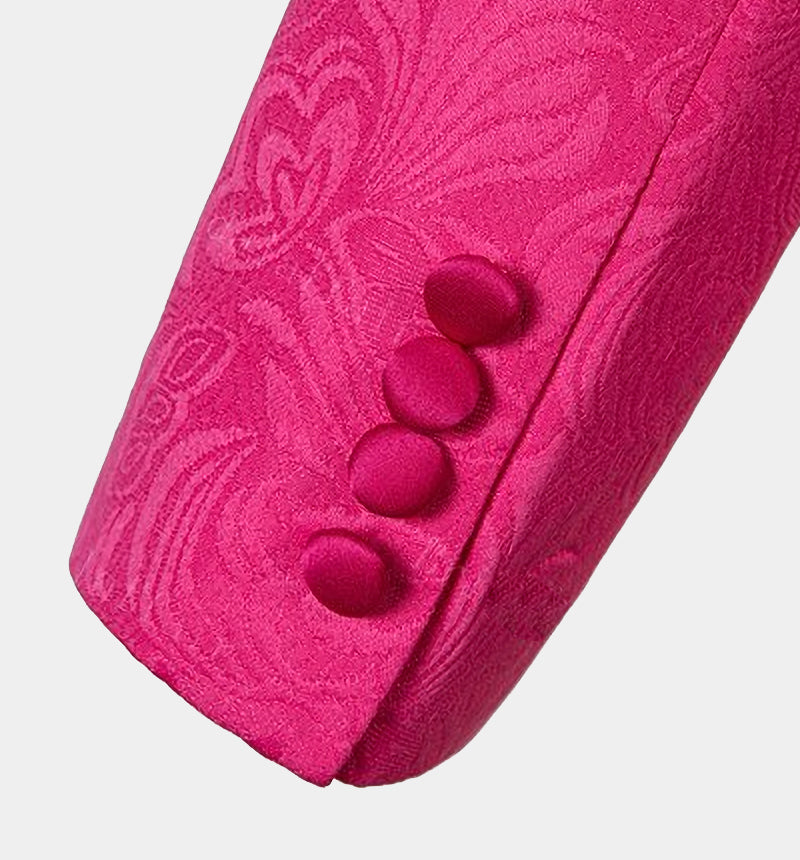 One Button Pink Wedding Suits for Groom