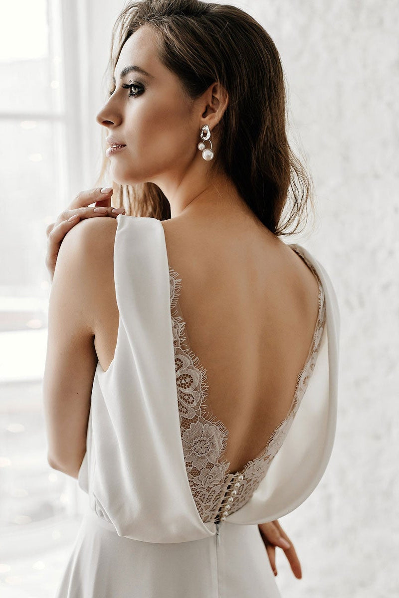 Sleeveless Long V-Neck Wedding Dress for Your Special Day