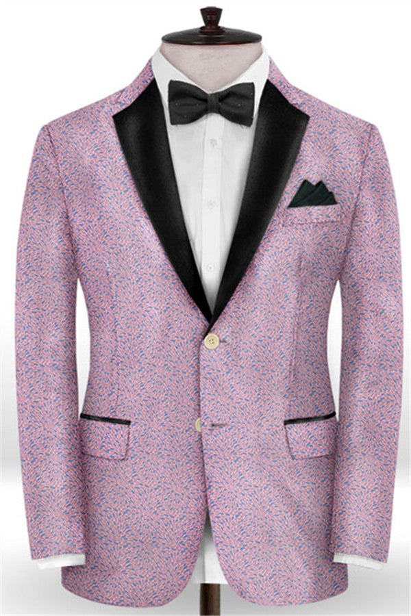 Two Pieces Lavender Jacquard Casual Prom Attire for Guys 2022