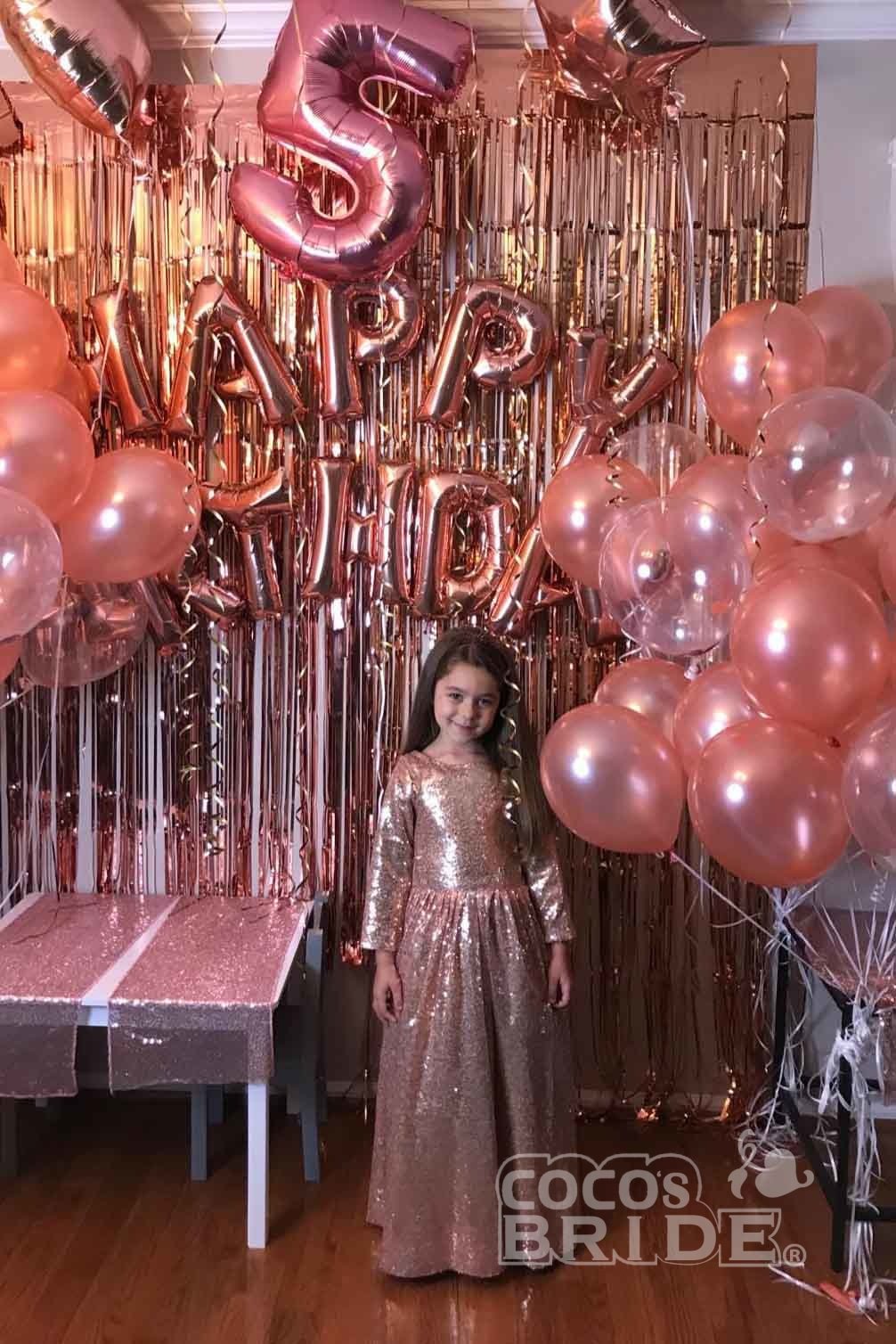 Glamorous Golden Scoop Neck Princess Dress