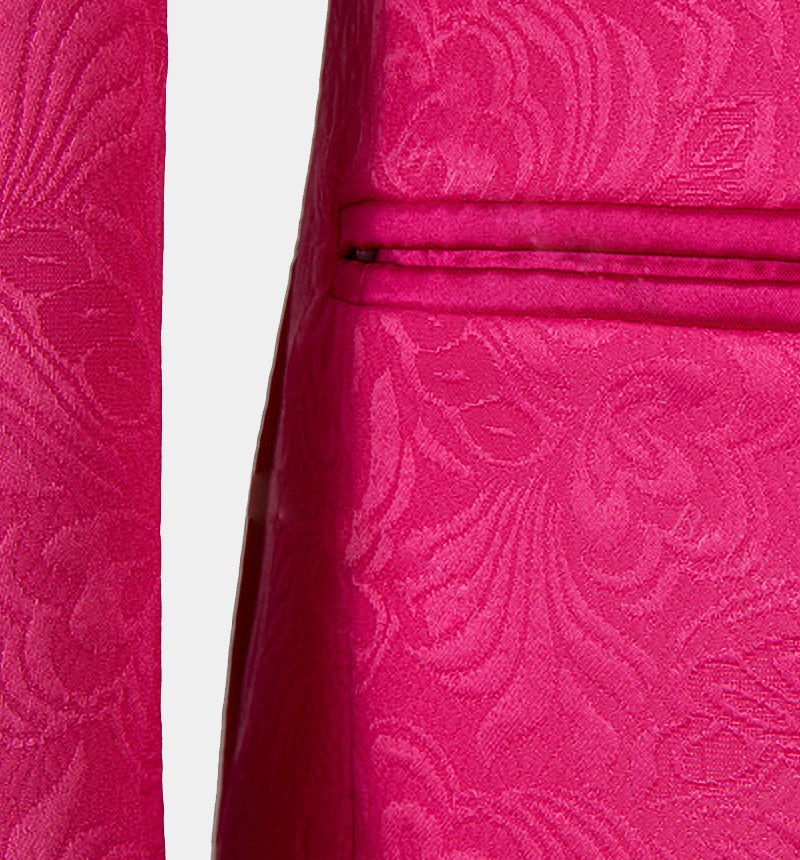 One Button Pink Wedding Suits for Groom