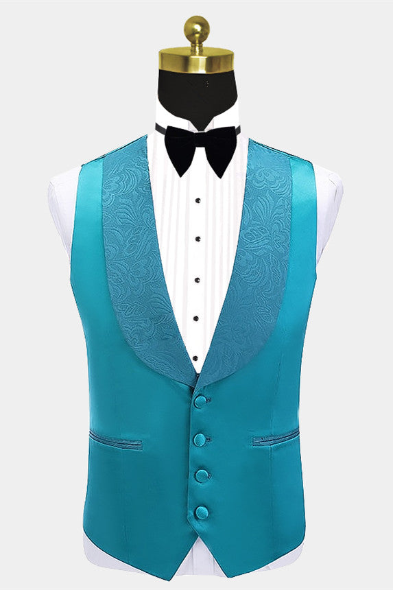 Luxury Jacquard Slim Fit Wedding Suit For Men