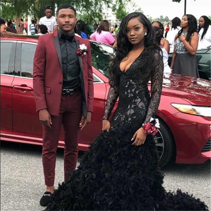 2 Piece Designer Black Lapel Wedding Suits for Men On Sale