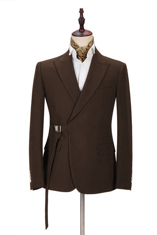 Popular Business Prom Bespoke Suit with Peaked Lapel for Men