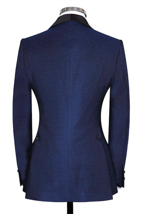 Skylar Dark Navy Three Pieces Slim Fit Wedding Suits for Men