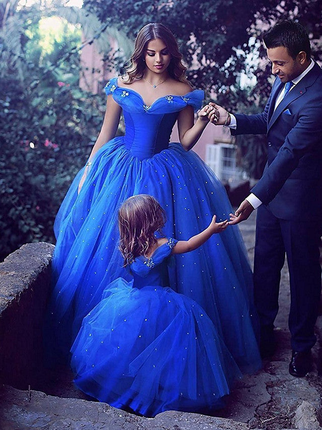 Princess Flower Girl Dress with Crystals & Rhinestones