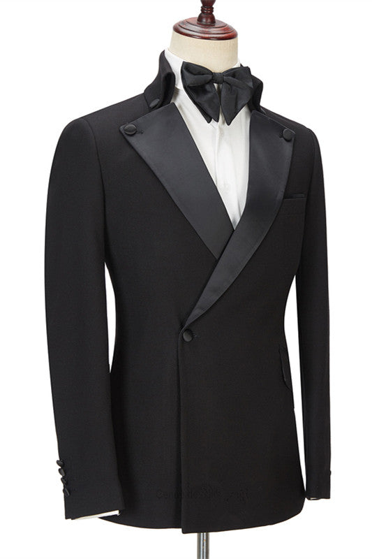 Elegant Black Ring Bearer Suits with Peaked Lapel For Best Fit