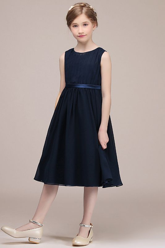 Beautiful Black Jewel Sleeveless Flower Girl Dress in Tulle