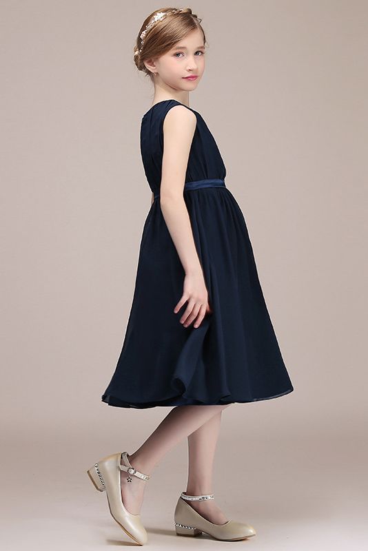 Beautiful Black Jewel Sleeveless Flower Girl Dress in Tulle