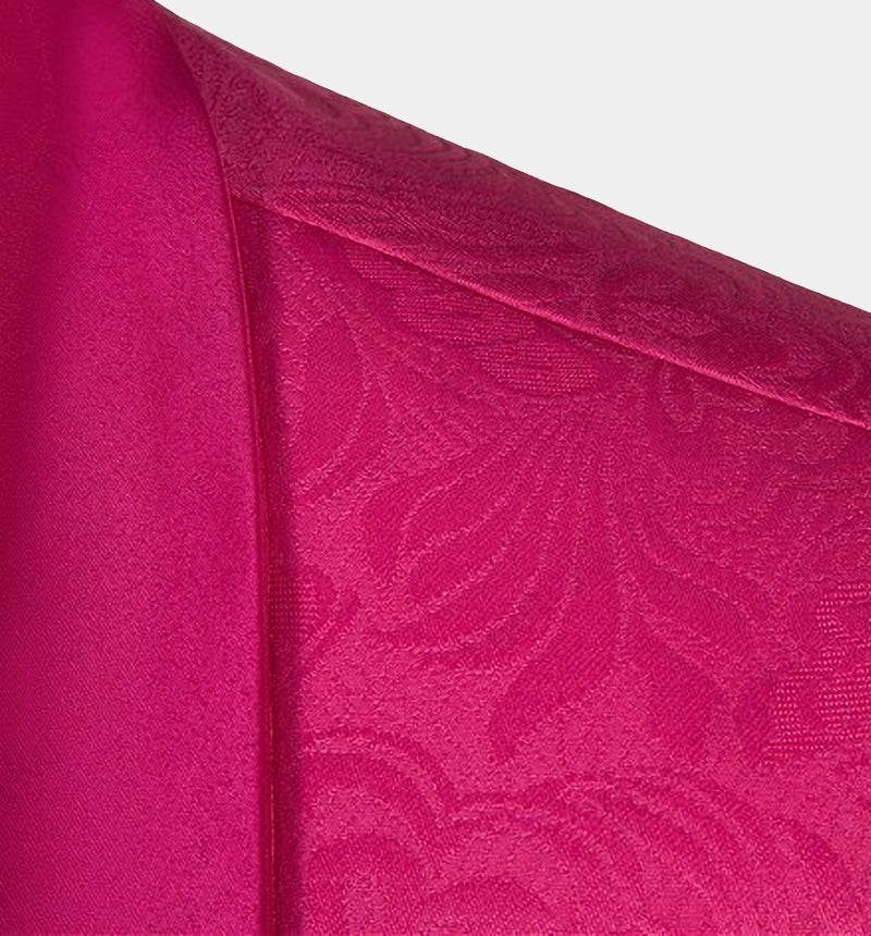 One Button Pink Wedding Suits for Groom