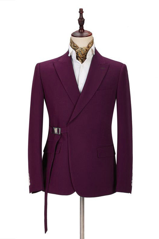 Elegant 2-Piece Best-Fitted Wedding Suit For Groom 2022 with Peaked Lapel