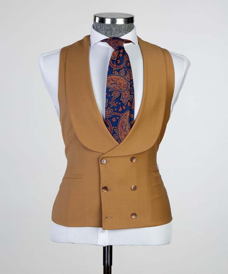 Hot Sale Brown Men Suits - Elroy Peaked Lapel Fashion Style Business